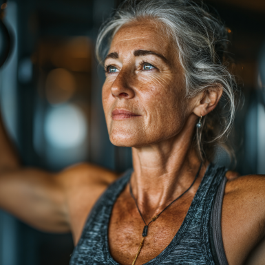 Активні літні люди займаються фітнесом